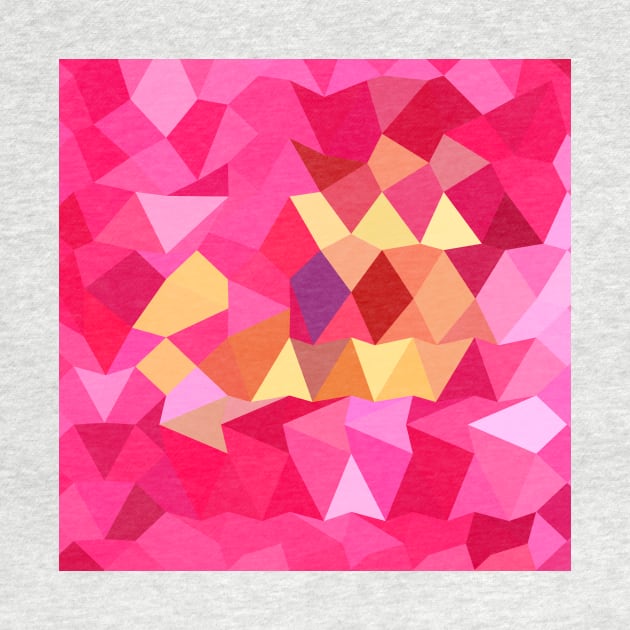 Brink Pink Abstract Low Polygon Background by retrovectors